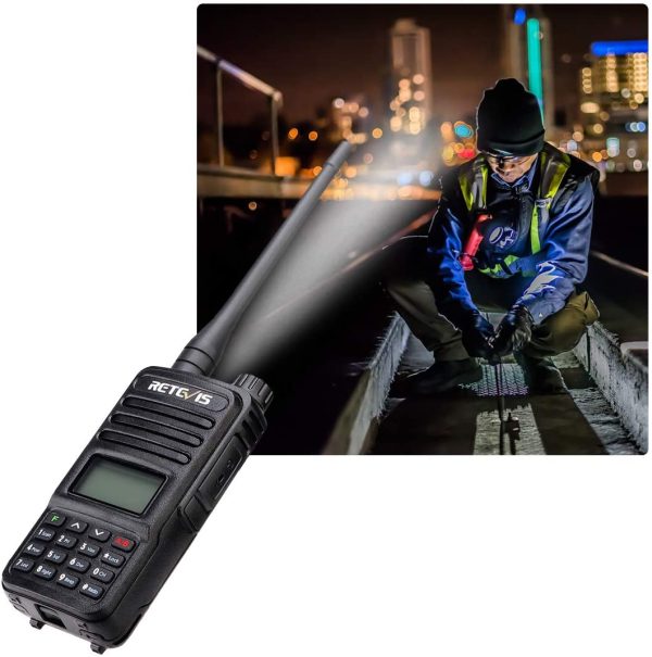 Retevis RT85 Walkie Talkie Dual Band, Long Range Ham Radio, 2m/70cm Handheld Transceiver with FM Radio, VOX, DTMF, LED for Radio Amateur, Outdoor Adventure(Black, 1Pcs) - Image 6