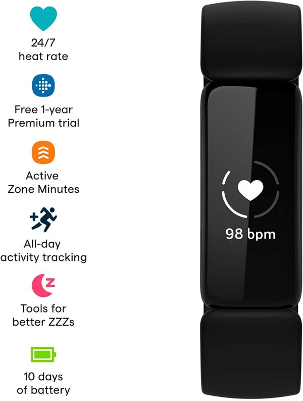 Fitbit Inspire 2 Health & Fitness Tracker with a Free 1-Year Fitbit Premium Trial, 24/7 Heart Rate & up to 10 Days - Image 4