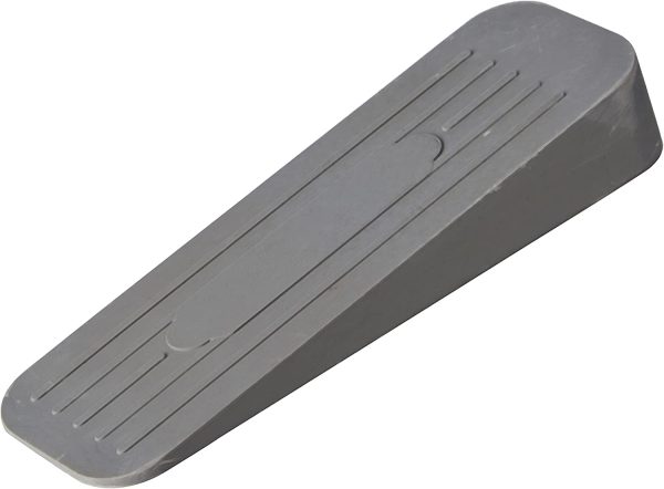 BH02509 Deluxe Heavy Duty Non-Slip Rubber Door Wedge Stopper, Grey - Image 2