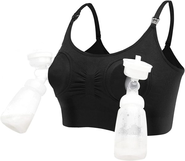 LEAPOVER Women Hands Free Breast Pump Breast Feeding Pump Pumping Bra Maternity Adjustable Nursing Bra