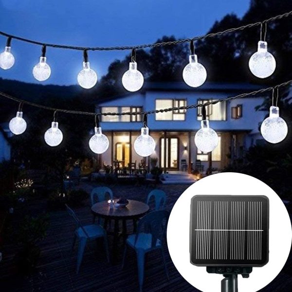 Solar String Lights Garden, 22FT 30LED Solar String Lights Waterproof Crystal Ball LED Fairy Lights Outdoor/Indoor Solar Powered Lights, Decorative Lighting for Home, Garden, Party, Festival,Christmas - Image 6