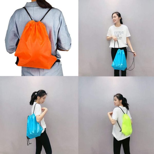 kuou 10Pcs Drawstring Bag, Drawstring Backpack for Picnic Gym Sport Beach Travel Storage 10 Colors - Image 2