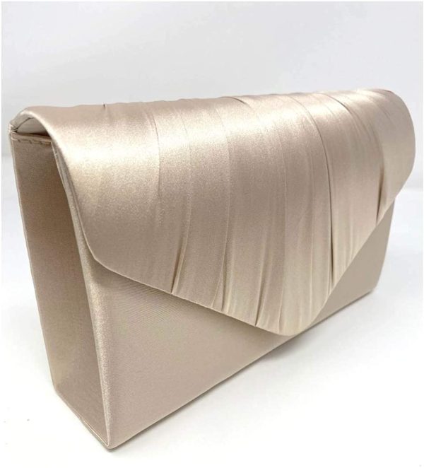 LeahWard Women's Satin Clutch Bags Party Wedding Evening Handbag 8002 - Image 2