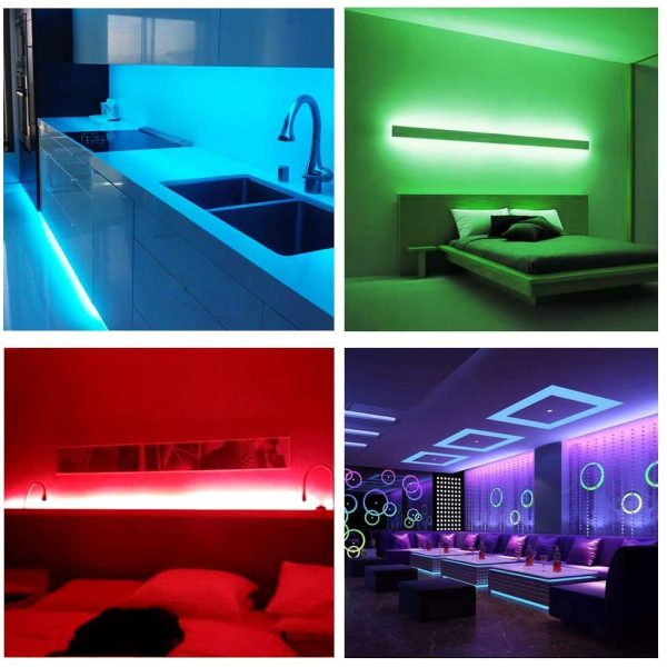 LED Strip Lights, LED Strip Colour Changing LED Fairy,RGB Light Strip Set with Remote Control Ideal for Room, Home, Kitchen, Parties (2m) - Image 2