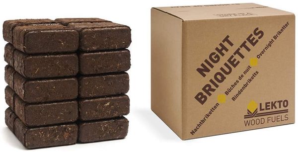 Night Briquettes - 20kg (20 Briquettes), Up to 8 Hour Slow Burn | Ideal for Wood Stoves, Log Burners, Sheltered Fire Pits & Chiminea | Eco Friendly Compressed Wood Fire Bricks - Image 7