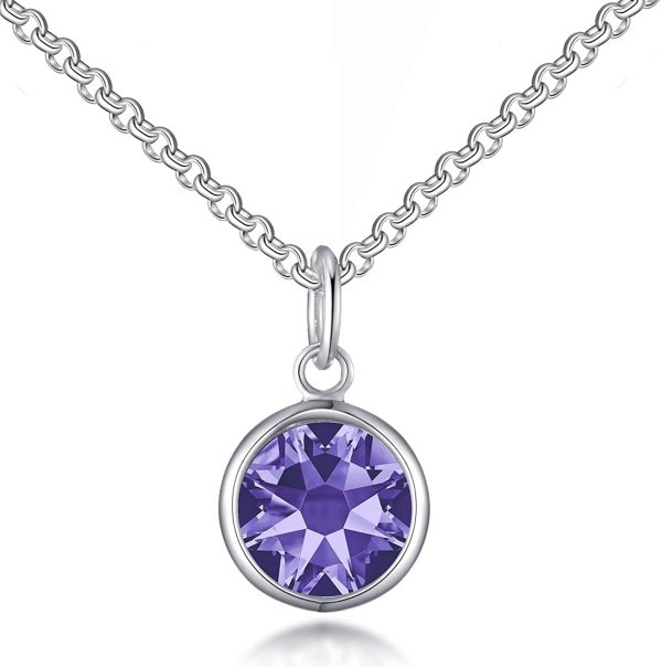 Philip Jones February (Amethyst) Birthstone Necklace Created with Austrian Crystals - Image 4