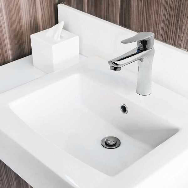 Quality Slotted Chrome Click Clack Basin Waste | Brass Pop Up Sink Basin Plug | Standard G 1 1/4" BSP Connection | 1 pc - Image 5