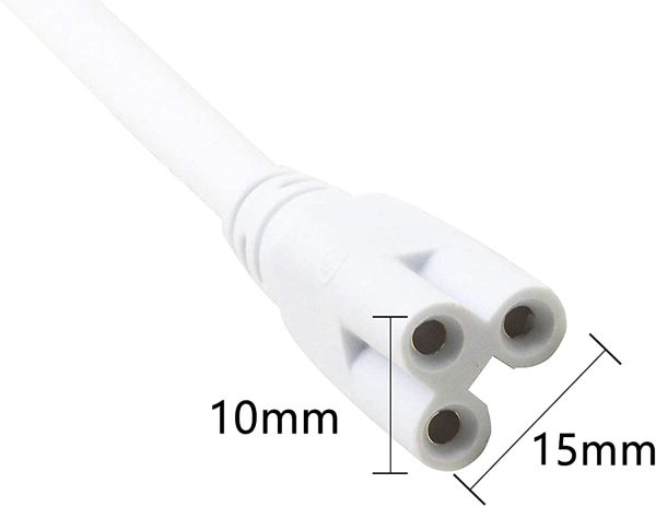 T5 T8 LED Lamp Connecting Wire, Ceiling Lights,Daylight LED Integrated Tube Cable Linkable Cords for LED Tube Lamp Holder Socket Fittings with Cables(2-Pack) (1.5M) - Image 6