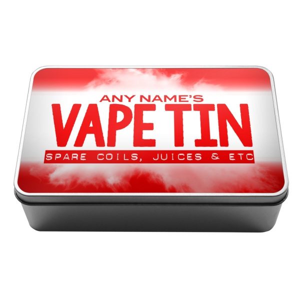 Personalised Vaping Storage Tin vape storage e juice coils rings supplies gift idea for vapers - Image 2