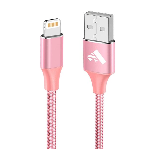 iPhone Charger Cable 1.8m, Aioneus Long iPhone Charging Cable MFi Certified iPhone Lightning Cable Braided iPhone Fast Lead for 11 12 13 Pro Max Mini XR XS X 10 8 7 Plus 6s 6 5s 5 SE, iPad-Pink - Image 6