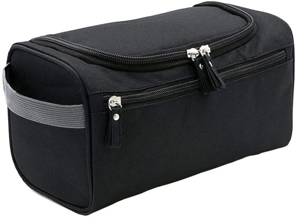 Durable Travel Wash Bag Discoball Scratch-Resistant, Waterproof, Hang Toiletries Organizer for Men Boy (Style3 Black) - Image 8