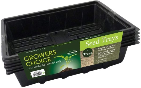 Bosmere N251 Professional Half Seed Tray, 5 Pieces , Black