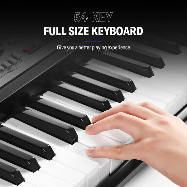 Donner 54 Key Keyboard Piano, Piano Keyboard for Beginner, Music Keyboard with Sheet Music Stand & Microphone, Supports MP3/USB MIDI/Audio/Microphone/Headphones/Sustain Pedal, DEK-510 - Image 7