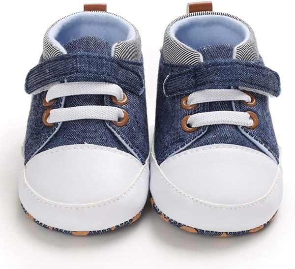 MASOCIO Baby Boy First Walking Shoes Infant Toddler Trainer Soft Sole Anti-Slip Prewalker