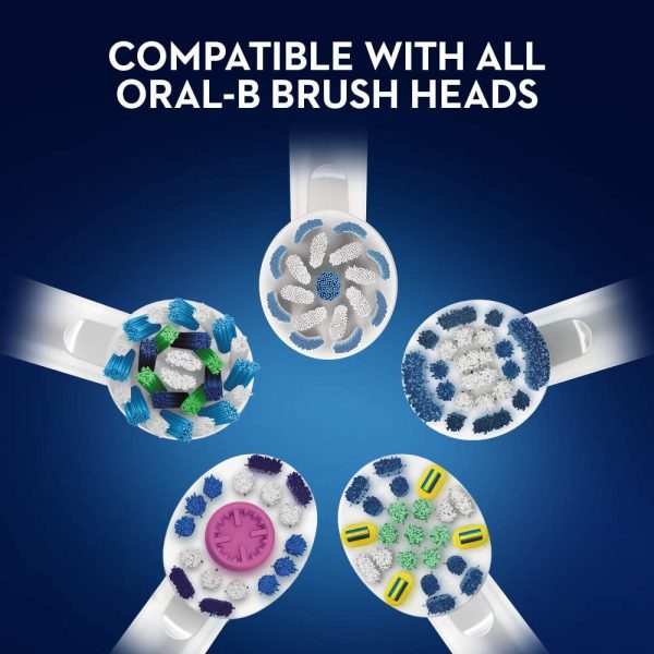 Oral-B Vitality CrossAction Electric Toothbrush, 1 Handle, 1 Cross Action Toothbrush Head, 1 Mode with 2D Cleaning, 2 Pin UK Plug, Black & White - Image 2