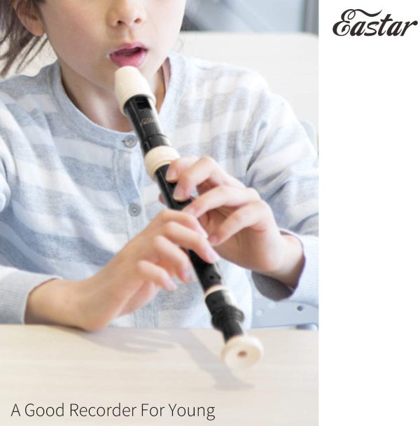 Eastar ERS-21BB Descant Recorder ABS Professional 8 Holes Key of C Soprano Recorder Baroque Style Fingering Recorder Instrument with Thumb Rest Fingering Chart Joint Grease Carrying Bag,Black - Image 5