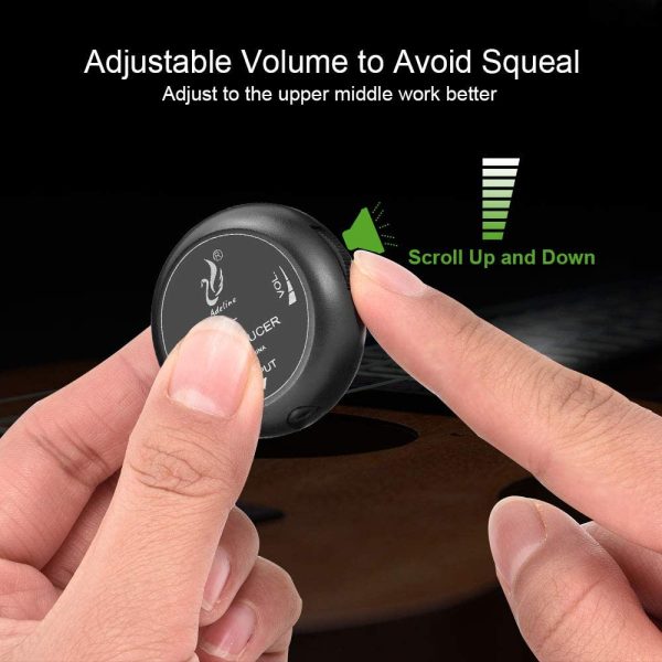 OTraki Acoustic Guitar Passive Pickup Stable Contact Microphone Transducer Self Adhesive Volume Control Piezo Picks Easily AMP UP Pickups for Acoustic Classical Violin Ukulele Mandolin Banjo Cello