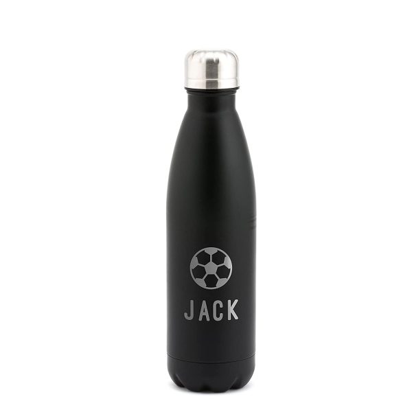 Personalised Football Gift for Men Boys Teenagers - Metal Water Bottle Stainless Steel Insulated Drinks Flask - 500ml - Hot or Cold - Image 3