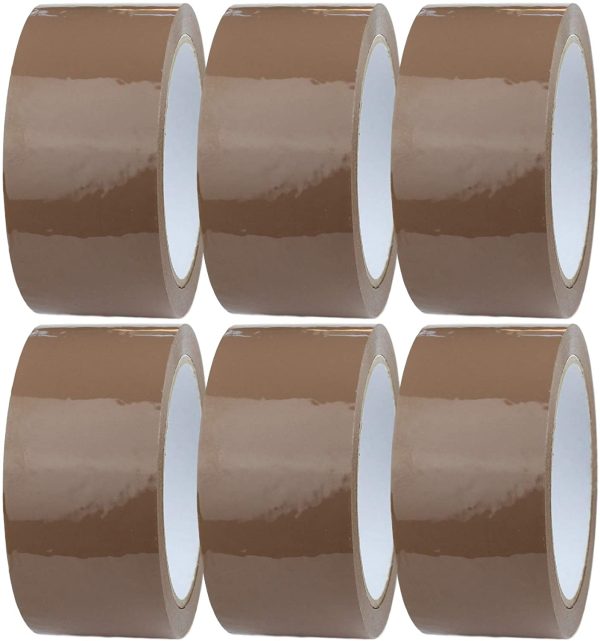 Packing Tape/Parcel Tape - 6 Rolls of Brown Tape 48mm x 66m, Packing Tape Strong for Moving House, Packing Parcels, Cardboard Boxes & Cartons by - Image 6