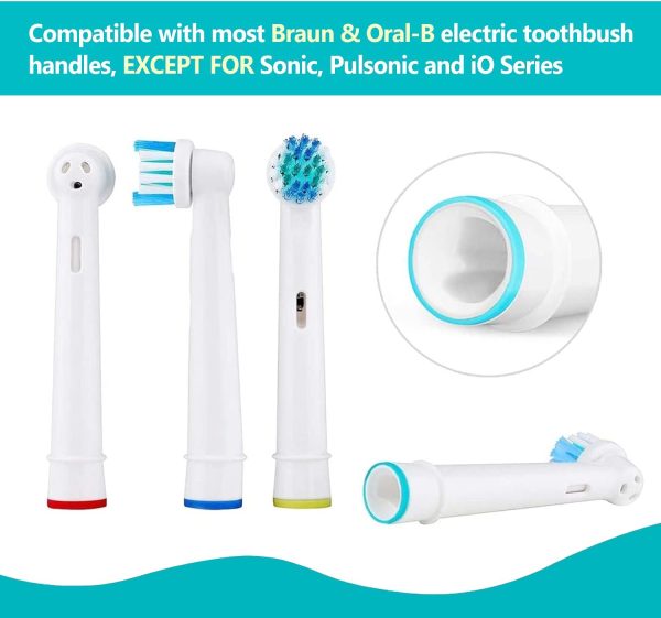 Replacement Toothbrush Heads Compatible Refills for Most Braun Oral-B Electric Toothbrushes, Classic Precision Clean Replacement Brush Heads (Pack of 8) - Image 3