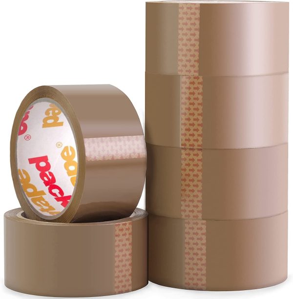 General Purpose Packing Parcel Tape 6 Rolls Brown 48mm x 66m Packaging Tape - Image 7