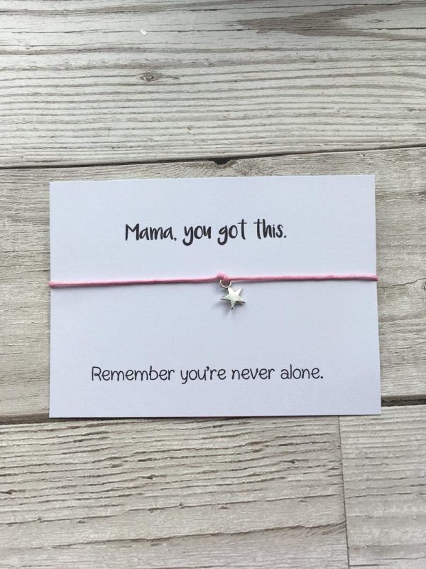 Mama, You Got This wish bracelet, motivational mum gift pink