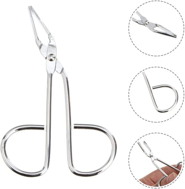 Eyebrows scissor stainless steel scissors shaped slant tip tweezer clip for eyebrow - Image 4