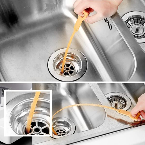 Drain Unblocker Spring Pipe Dredging Tool 3Pcs Sink Unblocker Tool Plug Unblocker Drain Hair Clog Remover Reusable Drain Cleaning Brush for Kitchen Sink Bathroom Shower - Image 2