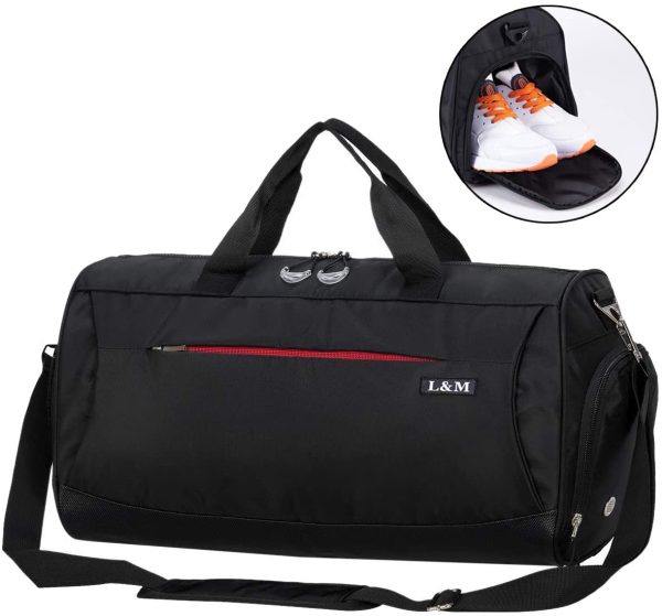 kasibon Sports Gym Bag with Shoes Compartment and Wet Pocket, Travel Duffle Bag for Men and Women - Image 4