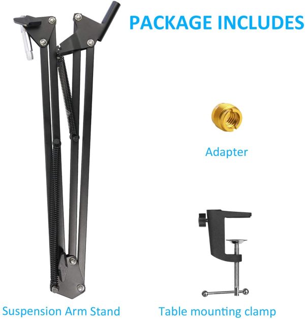 HyperX QuadCast Boom Arm Stand - Professional Studio Mic Stand Compatible with HyperX QuadCast S Microphone by YOUSHARES - Image 7