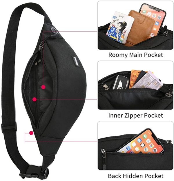 Ridirun Waterproof Bumbags Running Belt Ligthweight running Pouch Waist packs Breathale Cycling Bum bag hiking travel dog wolking waist bag for women men ladies boys - Image 2