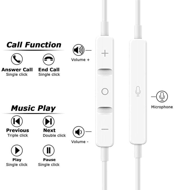 In Ear Headphones for iPhone,Hi-Res Extra Bass,HiFi-Audio Stereo Noise Isolating Earbuds Wired Earbuds with Mic and Volume Control Compatible with iPhone 12/12 Pro/11/11 Pro/7/8/SE/XS/XS Max/X/XR - Image 4