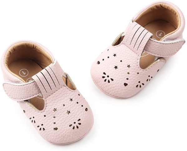 ESTAMICO Baby Girls Sneakers PU Leather Anti-Slip Summer Infant Prewalker Shoes - Image 5