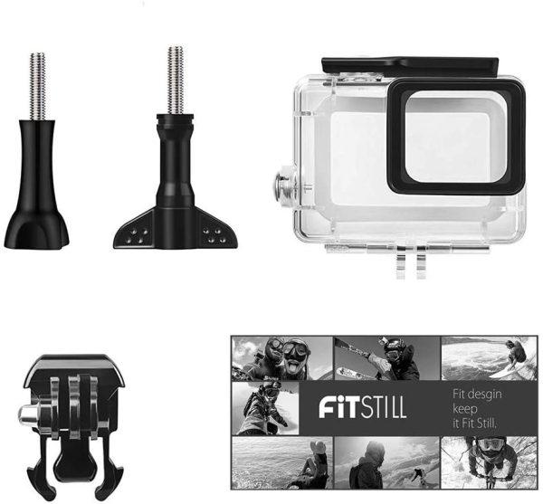 FitStill Waterproof Housing Case for GoPro HERO 2018/7/6/5 Black, Protective 60m Underwater Dive Case Shell with Bracket Accessories for Go Pro Hero7 Hero6 Hero5 Action Camera - Image 7