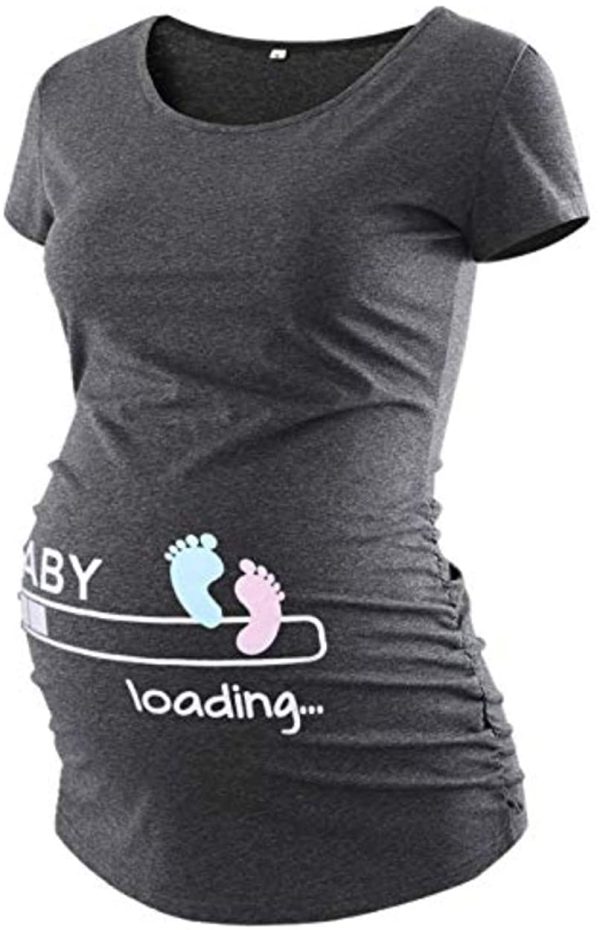 Love2Mi Women Maternity Top Short Sleeve Pregnancy T-Shirt Mama Clothes