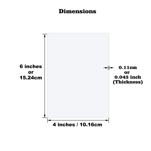 Langaelex 6 Pieces 101.6 x 152.4 x 1.1mm Acrylic Sheets Clear Plexiglass for Picture Frame Glass Replacement, Projects Display, Painting (4 * 6 Inch) - Image 2