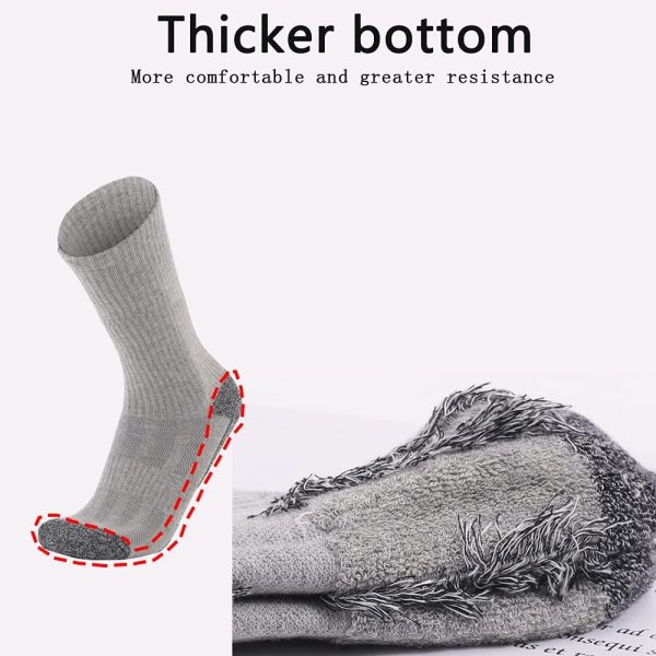 Men's Socks 3/6 Pairs Wicking Breathable Cushion Comfortable Casual Cotton Crew Socks Outdoor Multipack Performance Trekking Walking Hiking Sport Socks for Men and Women