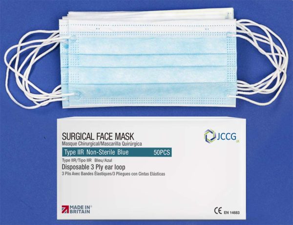 UK Manufactured Type IIR Surgical Face Mask, Medical grade Fluid Resistant, 98% Filtration, Comfortable, High Breathability, Soft ear loop, EN 14683, Single Use, Box of 50 | JCCG UK Brand - Image 6