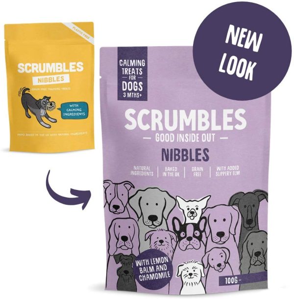 Scrumbles Nibbles, 100% Natural, Calming  Treats, Grain Free Turkey Training Treats, 100g pouch