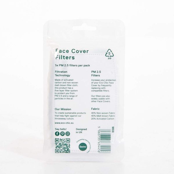 ECO CHIC Reusable Face Cover (5 Filters Set) - Image 3