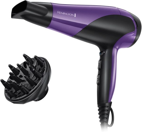 Remington D3190 Ionic Conditioning Hair Dryer for Frizz Free Styling with Diffuser and Concentrator Attachments, 2200 W - Image 3