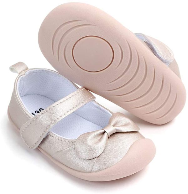 LACOFIA Baby Girls Mary Jane Flats Infant Anti-Slip First Walking Shoes - Image 2