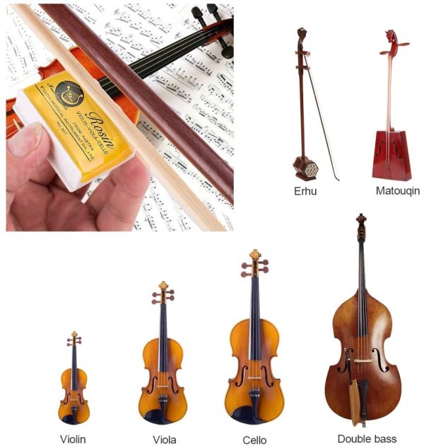 FAVENGO 4 Pcs Rosin Violin Rosin Viola Rosin String Rosin Cello Bow Rosin Light Low Dust Rosin Natural Transparent Rosin Universal Rosin for Violin Cello Viola and Other Bowed String Instruments - Image 8