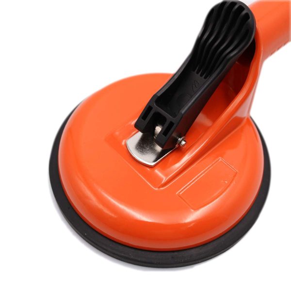 Heavy Duty Aluminum Double Handle Suction Cup Plate Professional Glass Puller/Lifter/Gripper (2 claw Orange) - Image 2