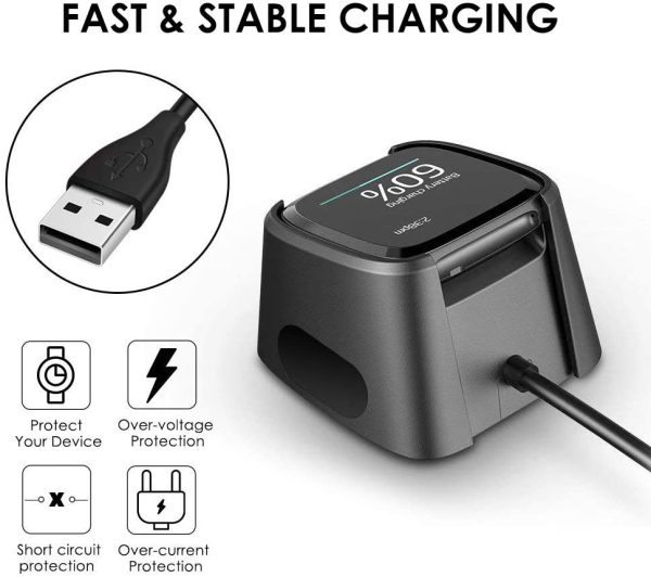 KIMILAR Charger compatible with Fitbit Versa/Versa Special Edition/Versa Lite, [NOT for Versa 2 / Versa 3] Charging Dock Charger Cable compatible with Fitbit Versa/Versa Lite & Special Edition - Image 7