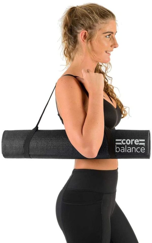 Core Balance Yoga Mat, Thick Foam 6mm, Non Slip, Exercise Fitness Gym, Compact Lightweight With Carry Strap - Image 4