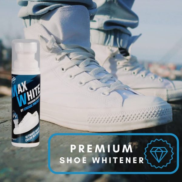 Max White - Premium Shoe Whitener - White Colour Restorer For sneakers, canvas & leather shoes - By Crease Protect - Image 4