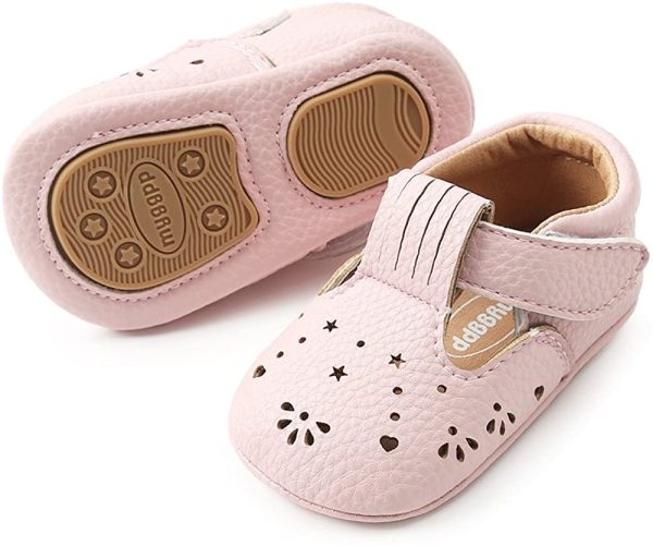 ESTAMICO Baby Girls Sneakers PU Leather Anti-Slip Summer Infant Prewalker Shoes - Image 3