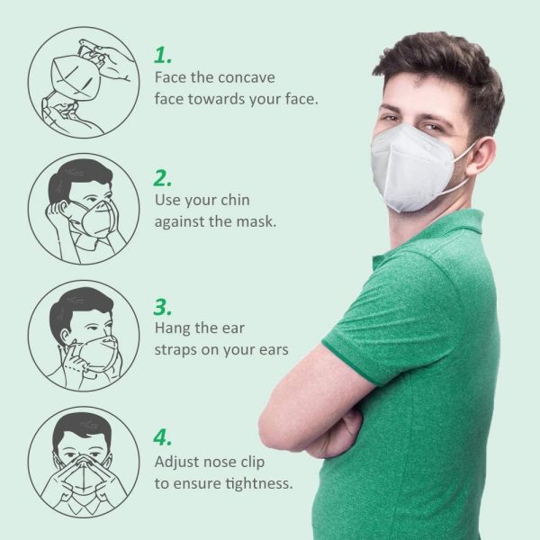 FFP2 Masks, Disposable FFP2 / KN95 Face Mask, 5-Layer Filtering FFP2 Face Masks EN149: 2001 + A1: 2009 Mouth and Nose Protection Masks FFP2 (10) - Image 8