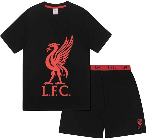 Liverpool FC Mens Pyjamas Short Loungewear Official Football Gift - Image 3